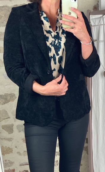 Veste velours noire