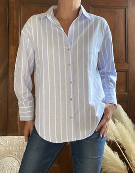 Chemise rayée bleue