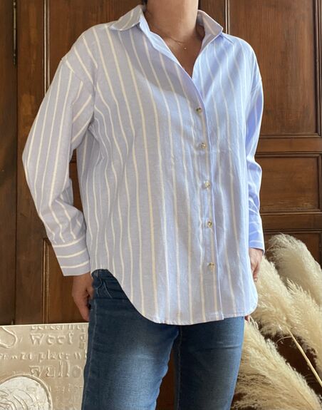 Chemise rayée bleue