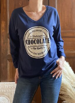 Tee-shirt manches longues Chocolate marine
