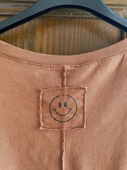 Tee-shirt manches longues Chocolate rouille