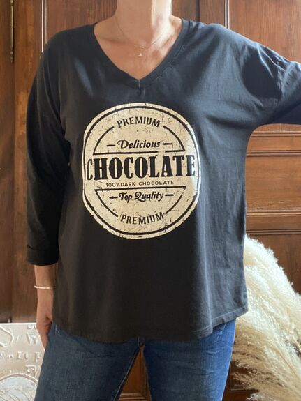 Tee-shirt manches longues Chocolate choco