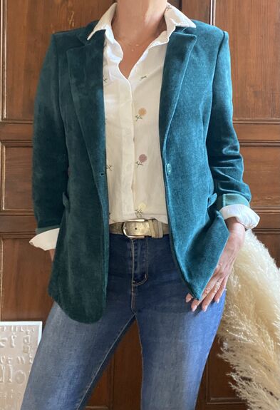 Veste velours vert