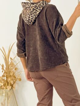 Sweat en velours choco
