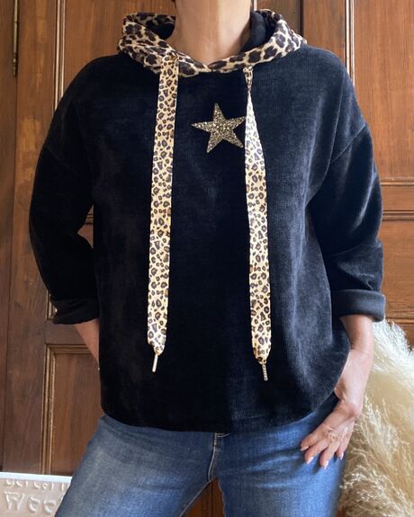Sweat en velours noir