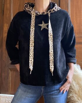 Sweat en velours noir