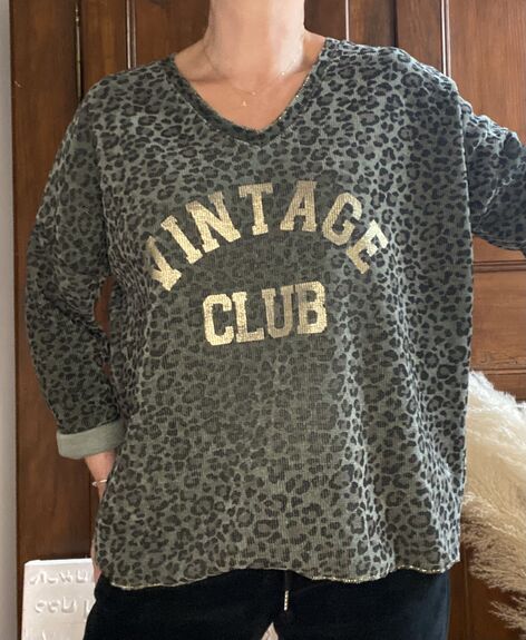 Sweat Vintage kaki