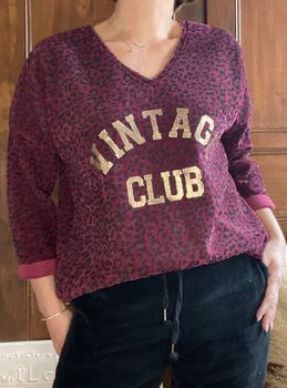 Sweat Vintage bordeaux