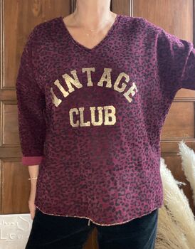Sweat Vintage bordeaux