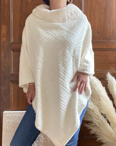 Poncho Sarah blanc