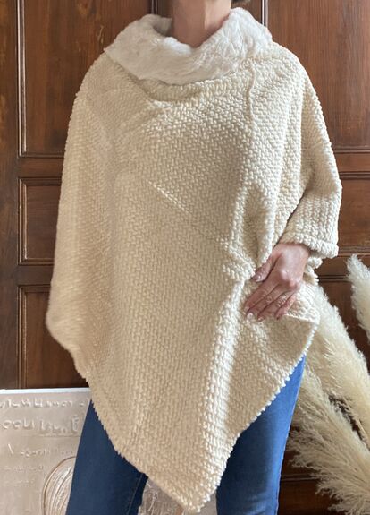 Poncho Sarah beige
