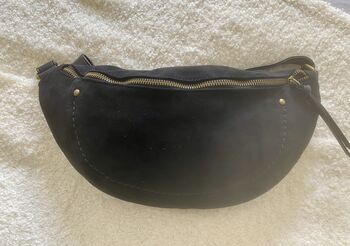 Sac banane suédine noir