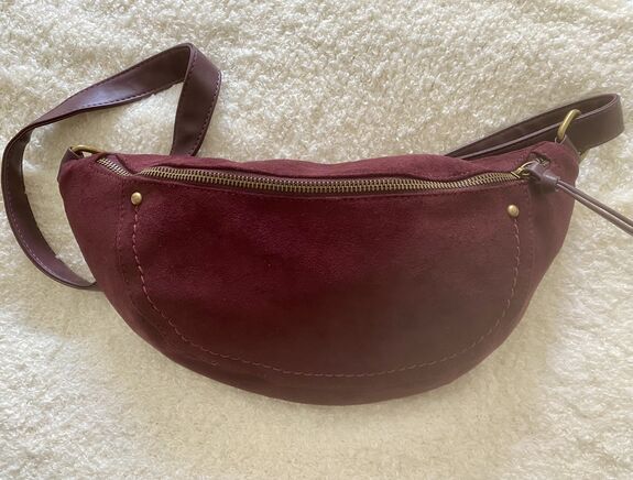 Sac banane suédine prune