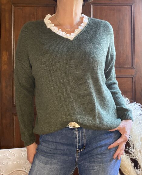 Pull Amélia kaki