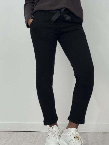 Pantalon ruban noir