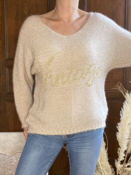 Pull Vintage beige