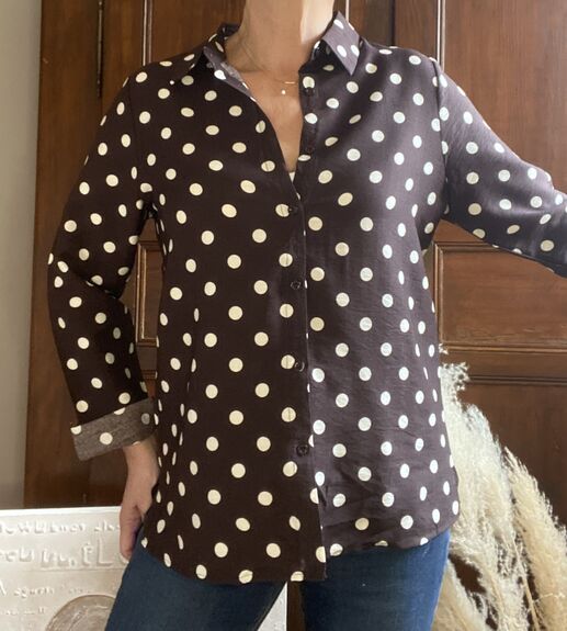 Chemise à pois choco