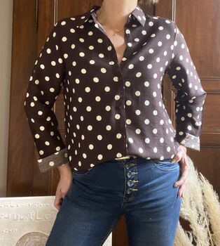 Chemise à pois choco