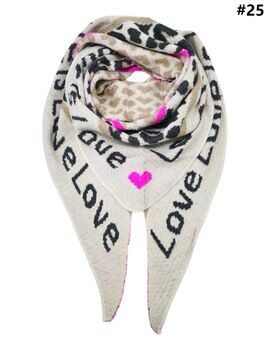 Écharpe Love beige