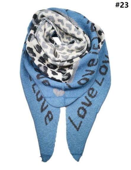 Écharpe Love bleu