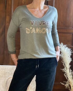 Haut vivre d’amour kaki