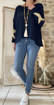 Pull Étoiles marine