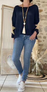 Pull Étoiles marine