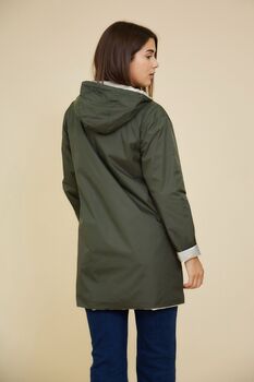 Veste Valentina mi-longue kaki/or