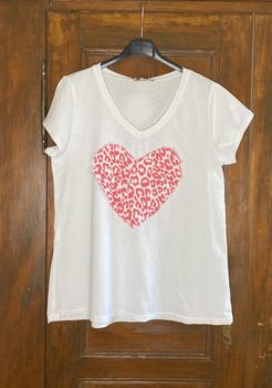 Tee-shirt coeur rose