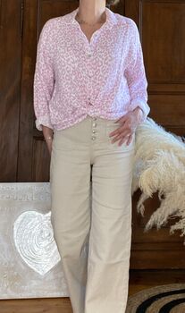 Chemise Valentine rose pâle