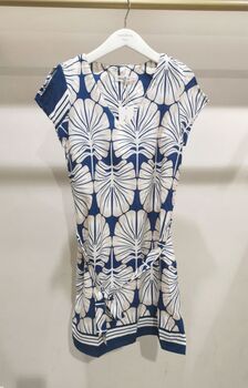 Robe feuillage bleue