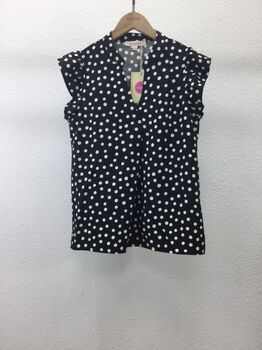 Top à pois noir