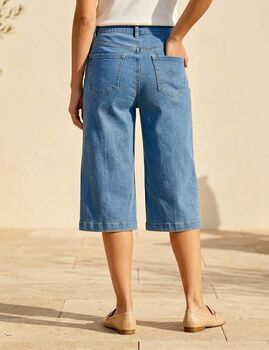Pantacourt Wide Leg en jean