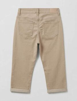 Pantacourt boutons beige