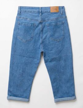 Pantacourt boutons en jean