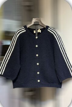 Gilet Lyna marine /ecru