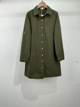 Robe chemise kaki
