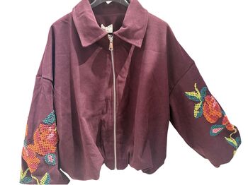 Blouson Flora bordeaux