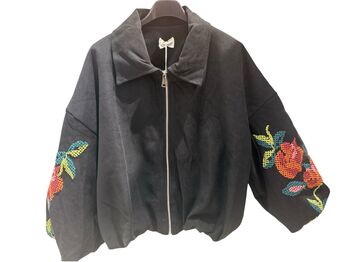 Blouson Flora noir