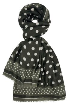 Foulard à pois kaki