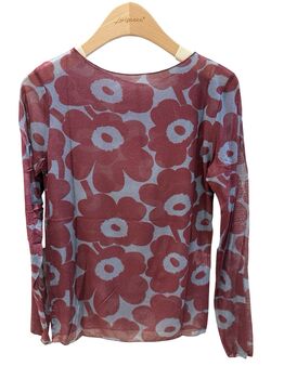 Sous pull Fleurs bordeaux