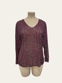 Sous pull Pois large prune