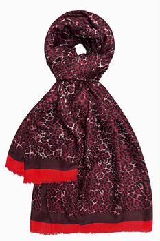 Foulard léopard rouge
