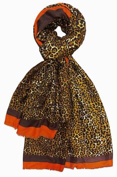 Foulard léopard orange