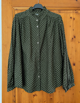 Chemise à pois kaki