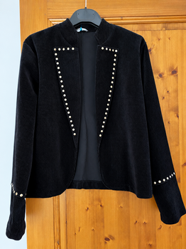 Veste velours cloutée noire