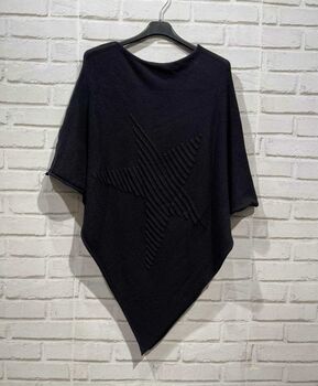 Poncho Etoile noir