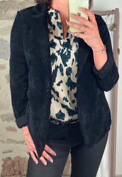 Veste velours noire