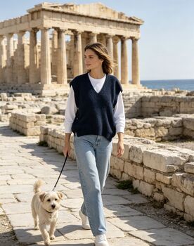 Pull sans manches marine