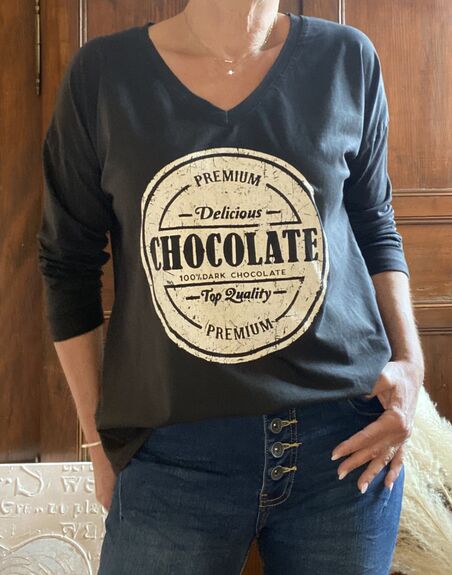 Tee-shirt manches longues Chocolate choco